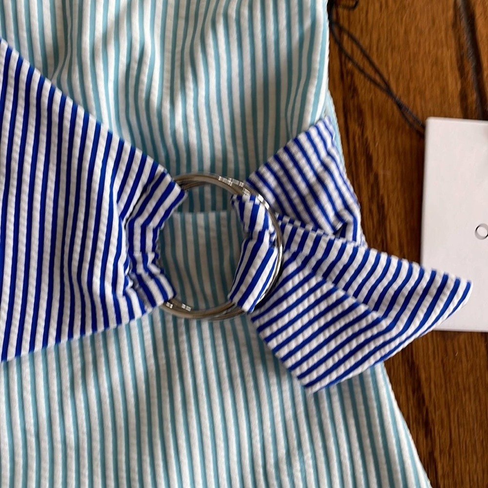 Onia Lila One Piece Swimsuit Seersucker M NWT - Picture 4 of 6